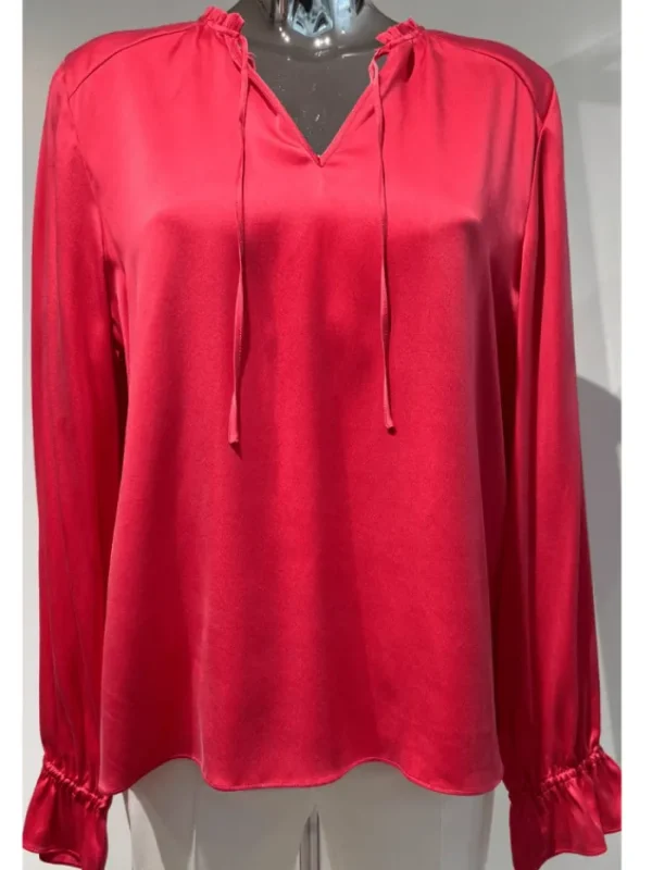Herzen’s Angelegenheit Tops | Luxury Gifts^Women's Silk Blouse In Deep Coral 25244-6014 Co