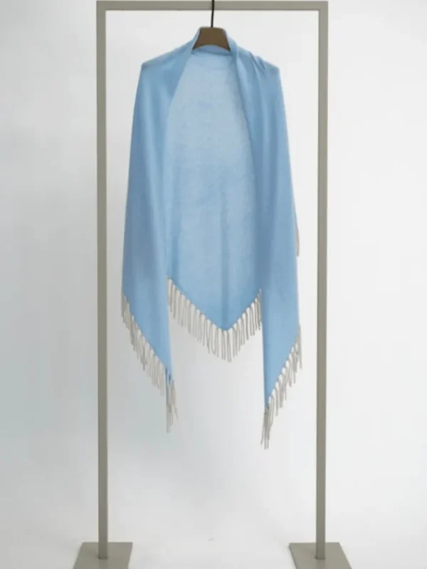 Herzen’s Angelegenheit Coats And Jackets | Knitwear^Women's Wool And Cashmere Sky Blue Cape With St