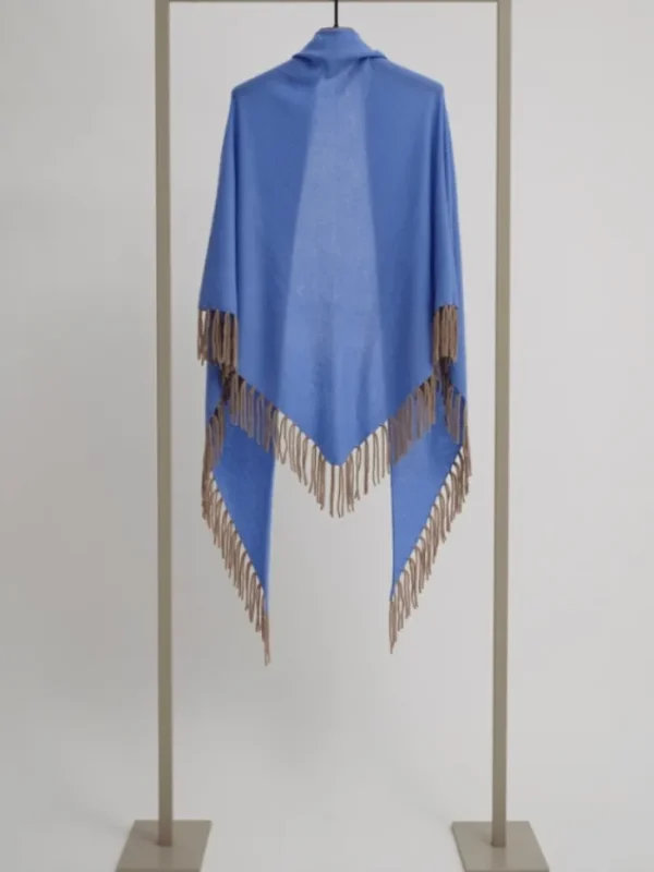Herzen’s Angelegenheit Ponchos And Wraps | Coats And Jackets^Women's Wool And Cashmere Cornflower Blue Cape