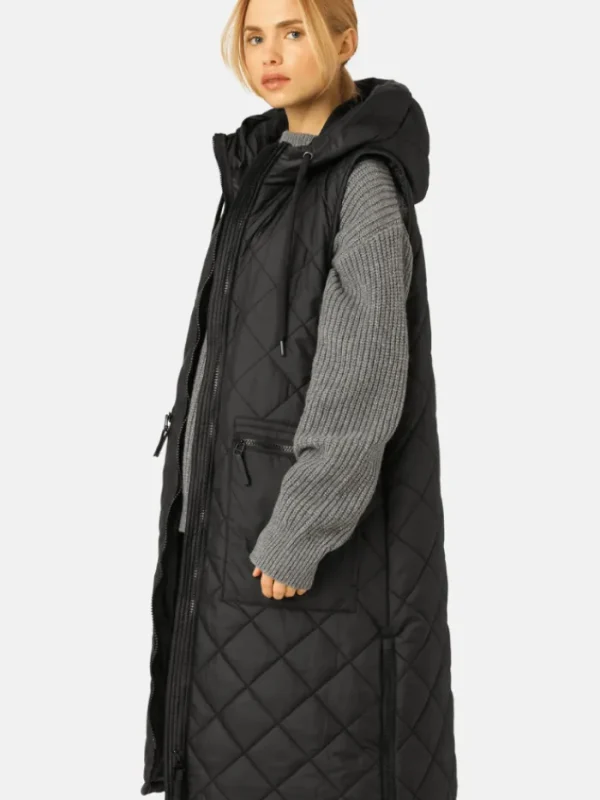 Ilse Jacobsen Coats And Jackets | Puffers And Gilets^Black Long Padded Gilet AERIAL02 001