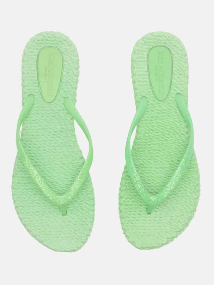 ilse_jacobsen_flip_flops__0-1.webp Ilse Jacobsen Footwear | Footwear^Flip Flops With Glitter In Bright Minty Green CHEERFUL01