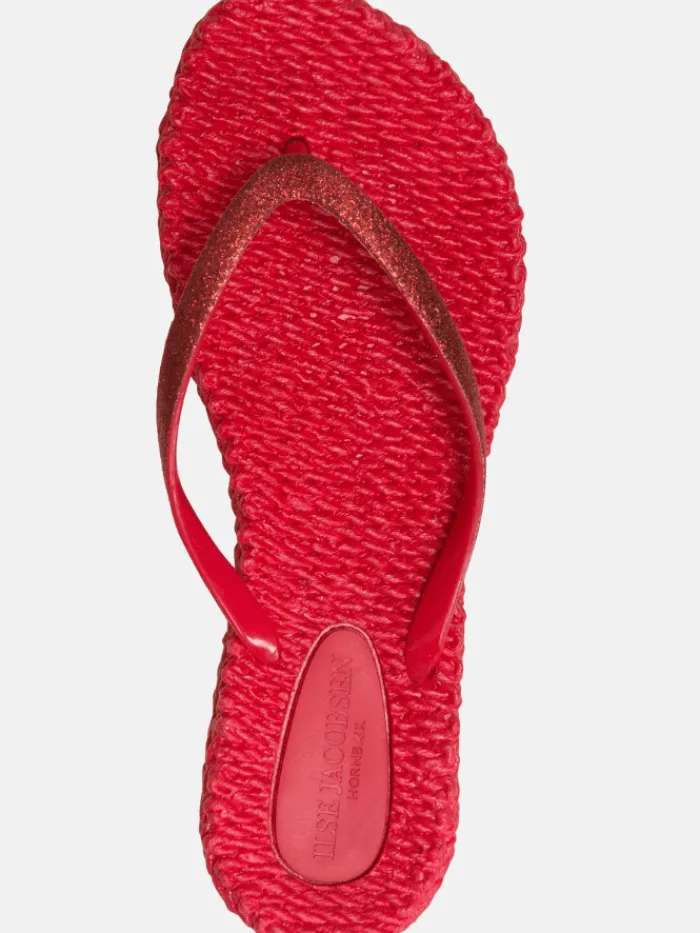 ilse_jacobsen_flip_flops__0-5.webp Ilse Jacobsen Footwear | Footwear^Flip Flops With Glitter Deep Red CHEERFUL01 303