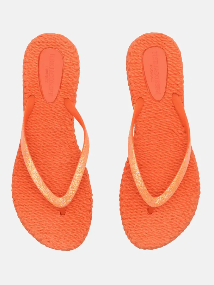 ilse_jacobsen_flip_flops__0.webp Ilse Jacobsen Footwear | Footwear^Flip Flops With Glitter In Hot Orange CHEERFUL01 Col 349
