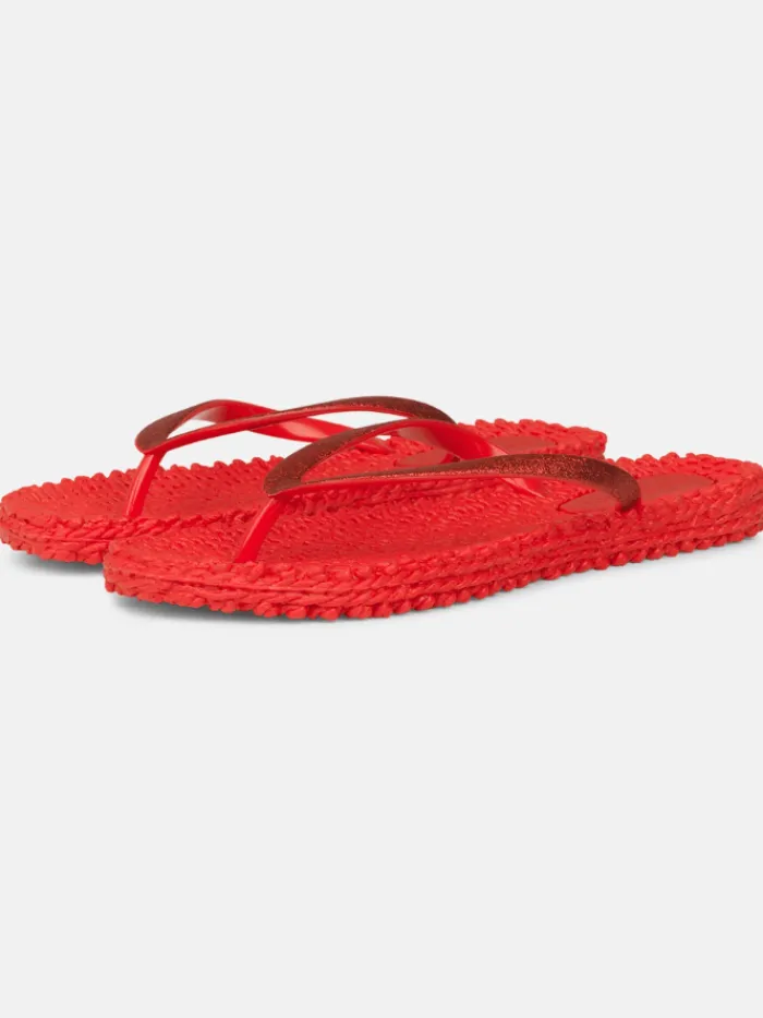 ilse_jacobsen_flip_flops__1-5.webp Ilse Jacobsen Footwear | Footwear^Flip Flops With Glitter Deep Red CHEERFUL01 303