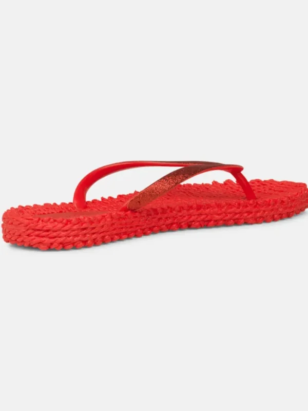 Ilse Jacobsen Footwear | Footwear^Flip Flops With Glitter Deep Red CHEERFUL01 303