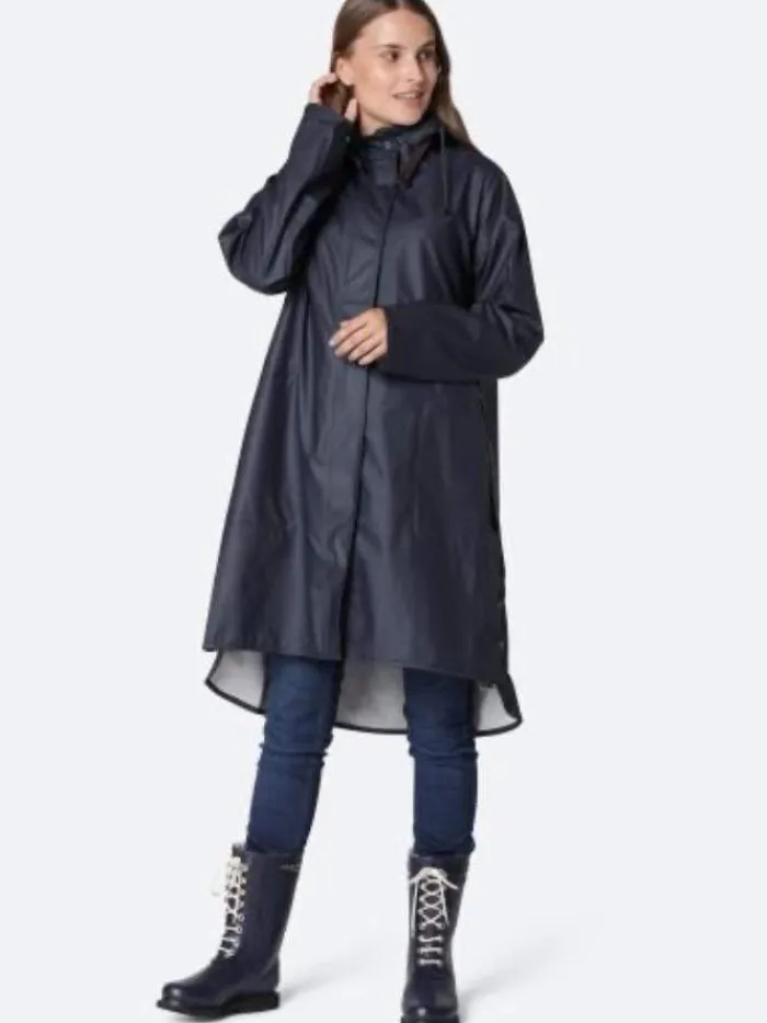 ilse_jacobsen_raincoat_da_2.webp Ilse Jacobsen Coats And Jackets | Rainwear^Raincoat Dark Indigo RAIN71 660