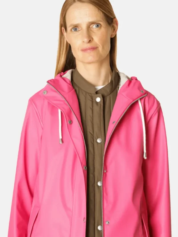 Ilse Jacobsen Coats And Jackets | Rainwear^Raincoat In Magenta Rain228FR Col 917