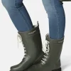Ilse Jacobsen Footwear | Footwear^RUB15 Medium Length Rubber Lace Up Wellington Boots Army