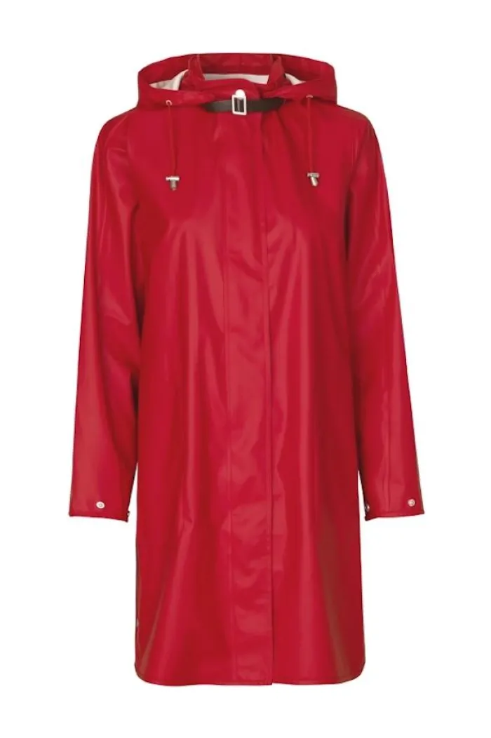 ilse_jacobsen_t_deep_red__3.webp Ilse Jacobsen Coats And Jackets | Rainwear^T Deep Red Raincoat RAIN 71 303