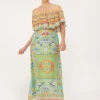 Inoa Dresses | Beachwear^Capri Ladybell Off The Shoulder Maxi Dress With Crystals