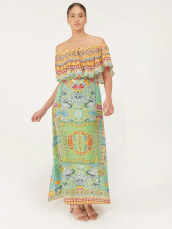 Inoa Dresses | Beachwear^Capri Ladybell Off The Shoulder Maxi Dress With Crystals