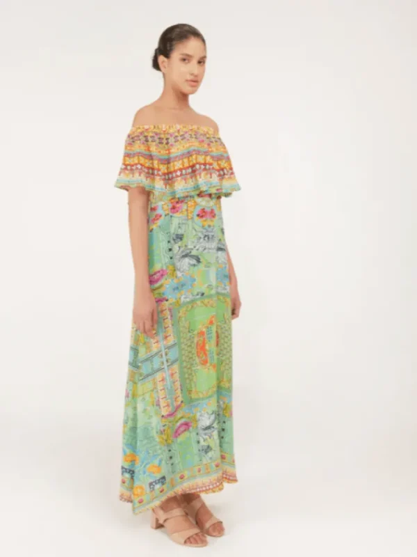 Inoa Dresses | Beachwear^Capri Ladybell Off The Shoulder Maxi Dress With Crystals