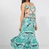 Inoa Dresses | Beachwear^Gold Coast Printed Silk FRILL STRAP MAXI DRESS with Crystals 206