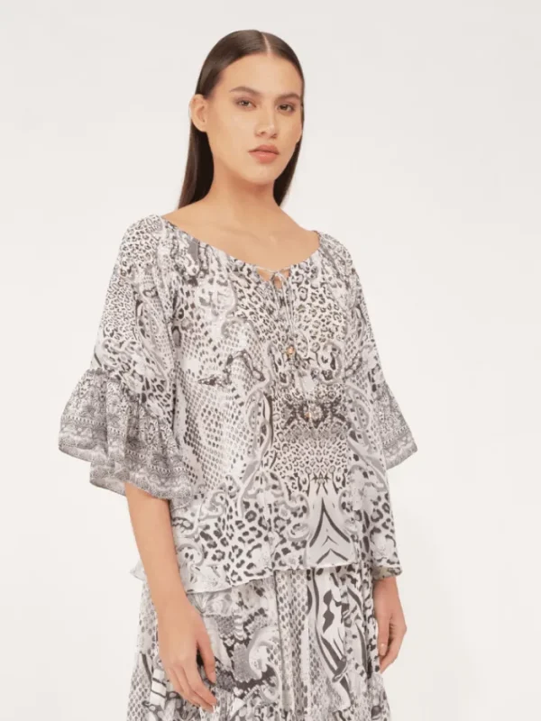 Inoa Tops | Beachwear^Matera Kentia Print Top With Crystals