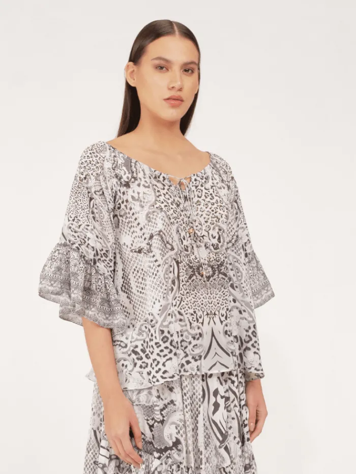 inoa_matera_kentia_print__0.webp Inoa Tops | Beachwear^Matera Kentia Print Top With Crystals