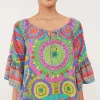 Inoa Tops | Beachwear^Roma Kentia Bright Multi Print Top With Crystals