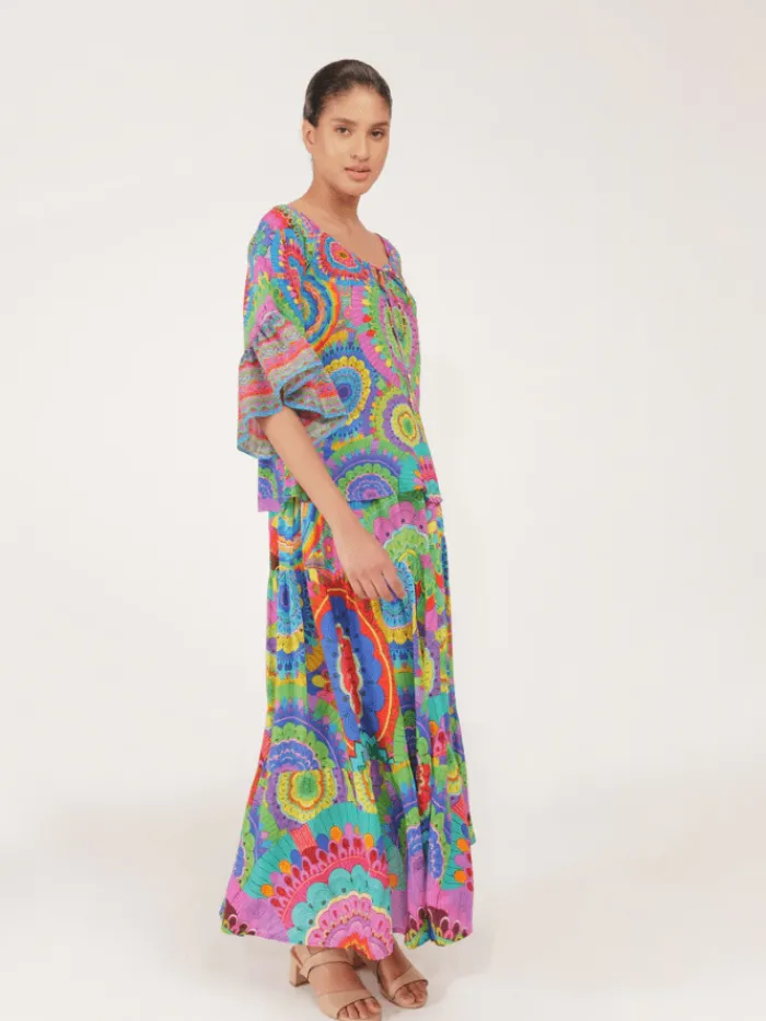 inoa_roma_kentia_bright_m_1.webp Inoa Tops | Beachwear^Roma Kentia Bright Multi Print Top With Crystals