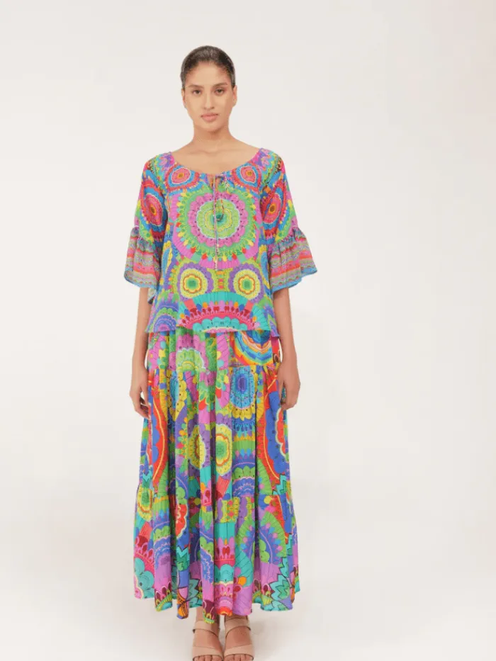 inoa_roma_kentia_bright_m_3.webp Inoa Tops | Beachwear^Roma Kentia Bright Multi Print Top With Crystals