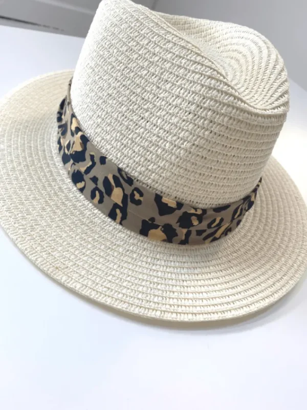 Izzi Hats Hats & Hair Accessories | Gifts Under £50^Izzi Accessories Fedora Cream Animal Print Hat SH374