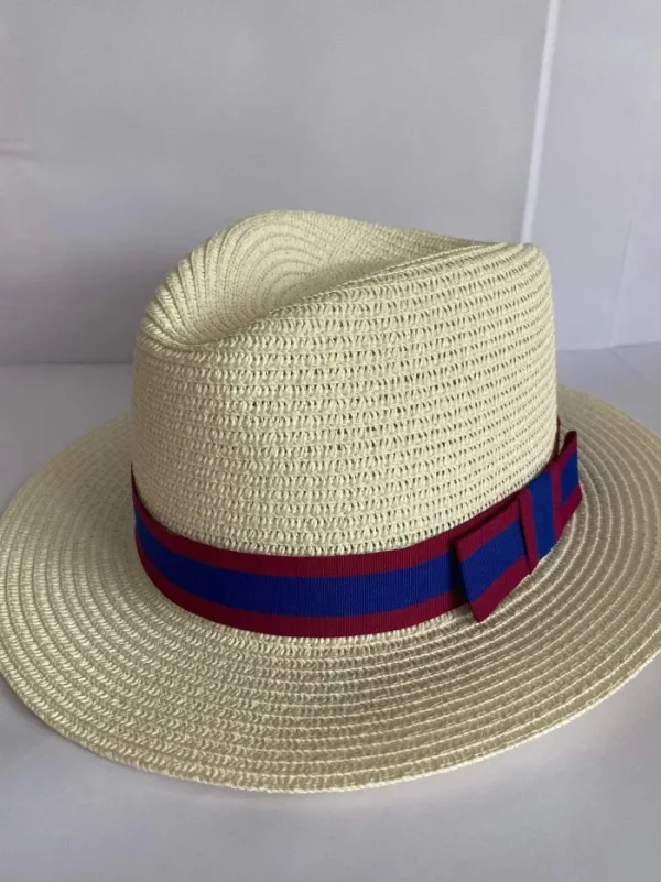 Izzi Hats Hats & Hair Accessories | Gifts Under £50^Izzi Accessories Fedora Cream Striped Red Blue Hat SH374
