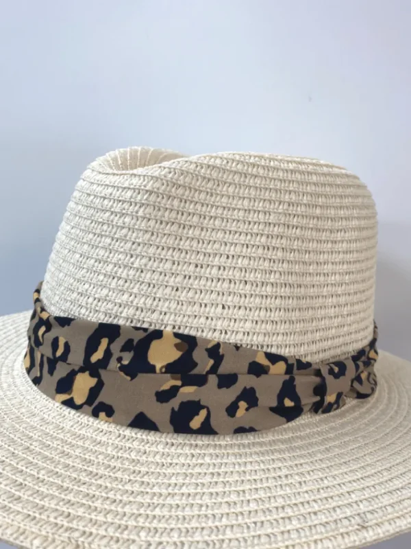 Izzi Hats Hats & Hair Accessories | Gifts Under £50^Izzi Accessories Fedora Cream Animal Print Hat SH374