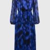 Joseph Ribkoff Dresses | Party Wear^Chiffon Abstract Print Midi Dress 244924 Col 3296