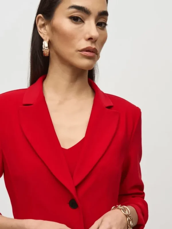 Joseph Ribkoff Coats And Jackets | Party Wear^Fitted Blazer In Lipstick Red 244095 Col 3229