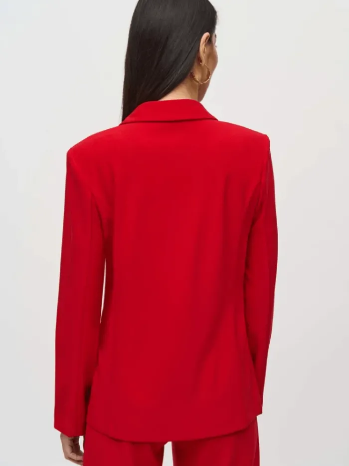 joseph_ribkoff_fitted_bla_4.webp Joseph Ribkoff Coats And Jackets | Party Wear^Fitted Blazer In Lipstick Red 244095 Col 3229