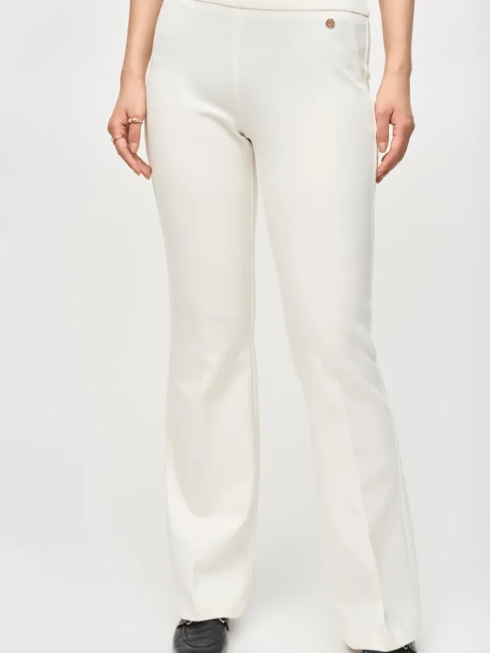 joseph_ribkoff_heavy_knit_0.webp Joseph Ribkoff Trousers | Gifts Under £250^Heavy Knit Flared Pull On Trousers In Vanilla 243307 Co
