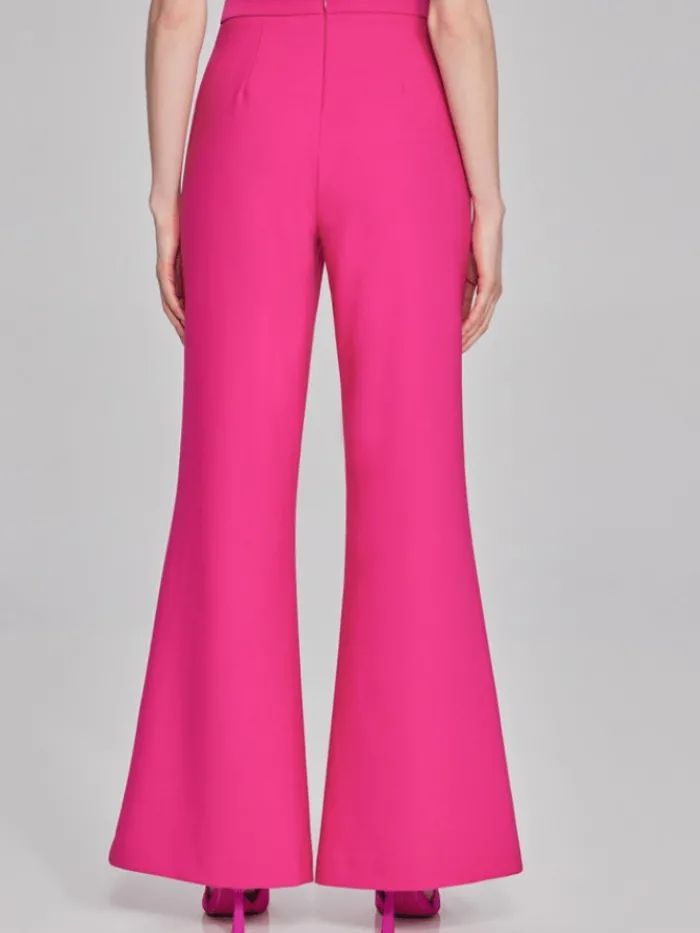 joseph_ribkoff_lux_twill__2-2.webp Joseph Ribkoff Trousers | Gifts Under £100^Lux Twill Flared Trousers In Pink 241738 Col 4129