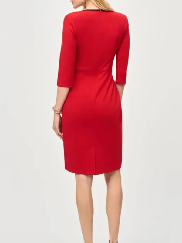 Joseph Ribkoff Dresses | Party Wear^Red Crepe Sheath Dress 221210F24 Col 3250