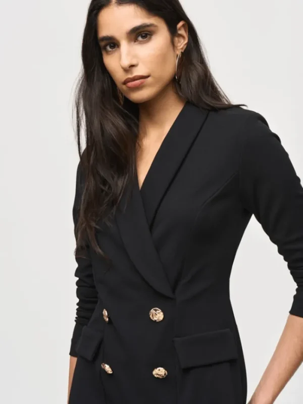 Joseph Ribkoff Dresses | Party Wear^Scuba Crepe Coat Dress In Black 243146 Col 11