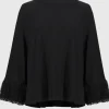 Joseph Ribkoff Party Wear | Tops^Silky Knit Trapeze Top With Fringed Cuffs 244195 Col 11
