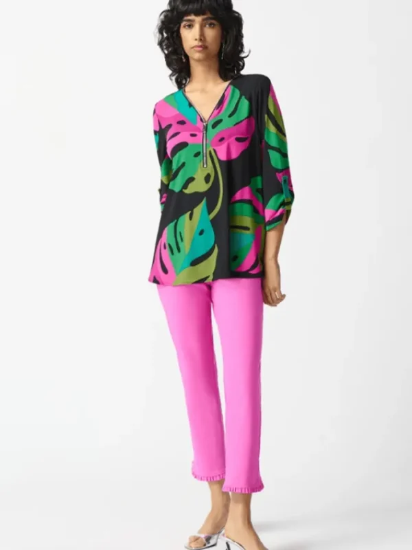 Joseph Ribkoff Tops | Gifts Under £250^Silky Knit Tropical Print Tunic 242232 Col 178
