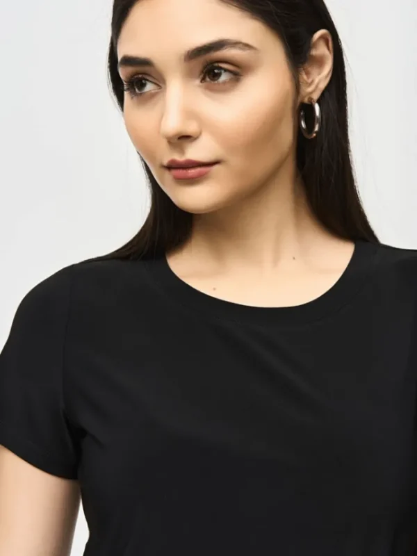 Joseph Ribkoff Tops | Gifts Under £100^Silky Knit Front Drape Top In Black 242199 Col 11