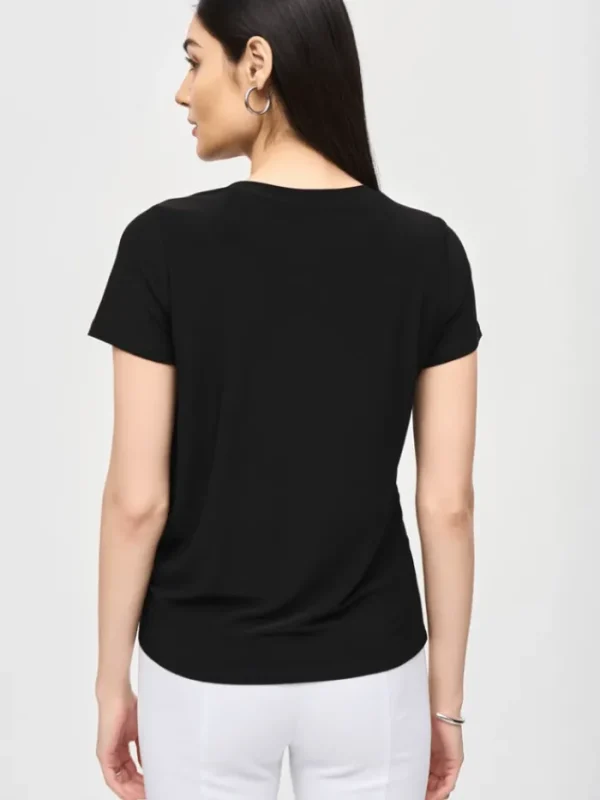 Joseph Ribkoff Tops | Gifts Under £100^Silky Knit Front Drape Top In Black 242199 Col 11