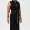 Joseph Ribkoff Dresses | Party Wear^Sleeveless Belted Black Shirt Dress 232239 110