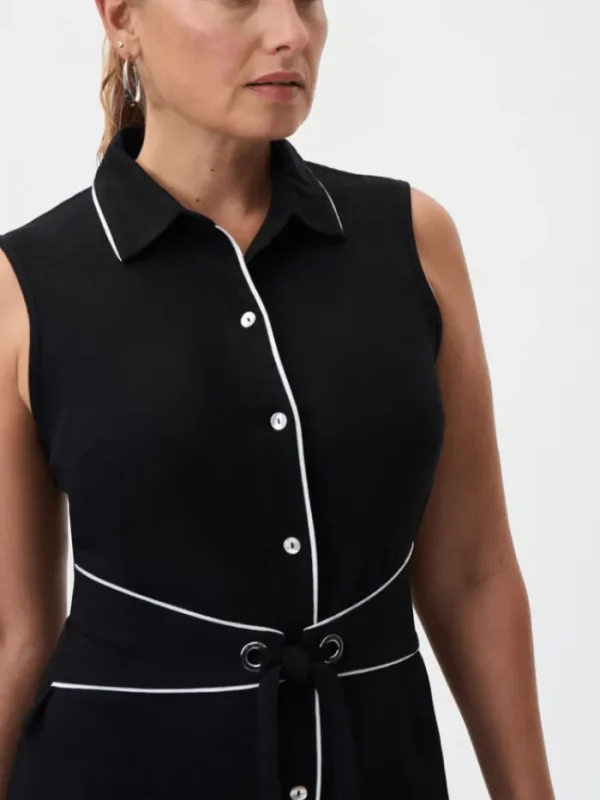 Joseph Ribkoff Dresses | Party Wear^Sleeveless Belted Black Shirt Dress 232239 110