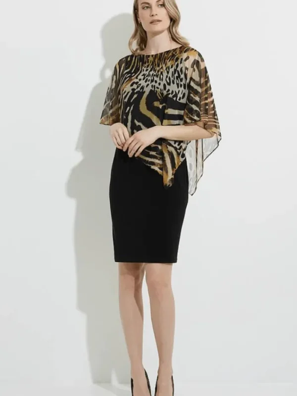 Joseph Ribkoff Dresses | Gifts Under £100^T Animal Print Black Dress 224173 295