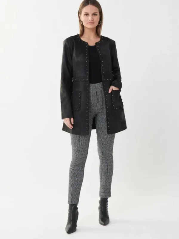 Joseph Ribkoff Coats And Jackets^T Black Faux Leather Studded Jacket 223932 11