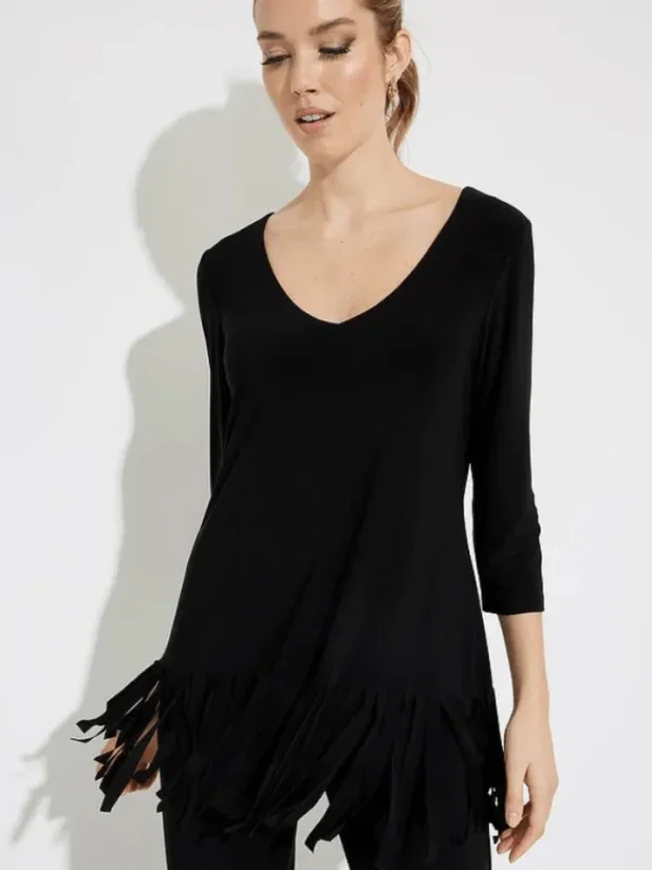 Joseph Ribkoff Tops | Gifts Under £100^T Black Fringe Tunic Top 231232 11