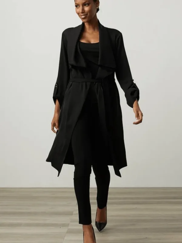 Joseph Ribkoff Gifts Under £100 | Gift Sale^T Black Long Belted Jacket 213654 11