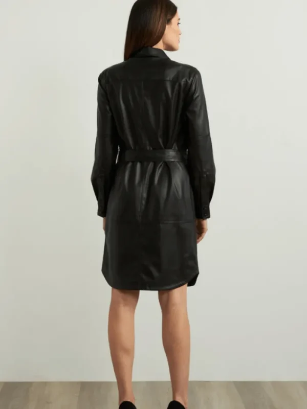 Joseph Ribkoff Dresses | Gifts Under £100^T Black Vegan Leather Dress 213953 11