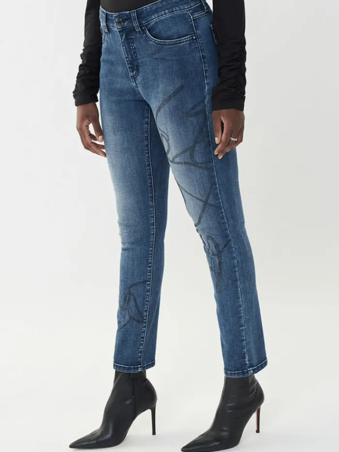 joseph_ribkoff_t_blue_emb_0.webp Joseph Ribkoff Gifts Under £50^T Blue Embellished Front Jeans 223935 3699