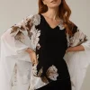 Joseph Ribkoff Tops | Gifts Under £100^T Floral Cape Sleeve Top 221338 2539 (A)