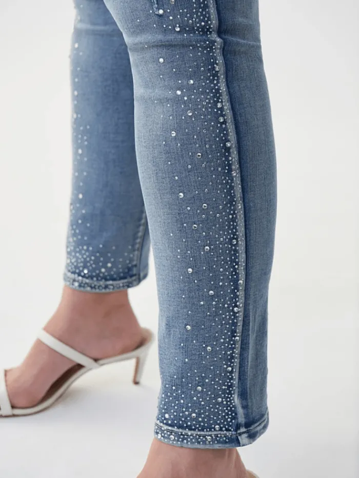 joseph_ribkoff_t_light_bl_1.webp Joseph Ribkoff Gifts Under £100^T Light Blue Denim Sparkle Rhinstone Jeans 222921 3303