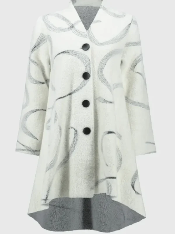Joseph Ribkoff Coats And Jackets | Luxury Gifts^Women's Abstract Jacquard Sweater Coat 244930 Col 1846