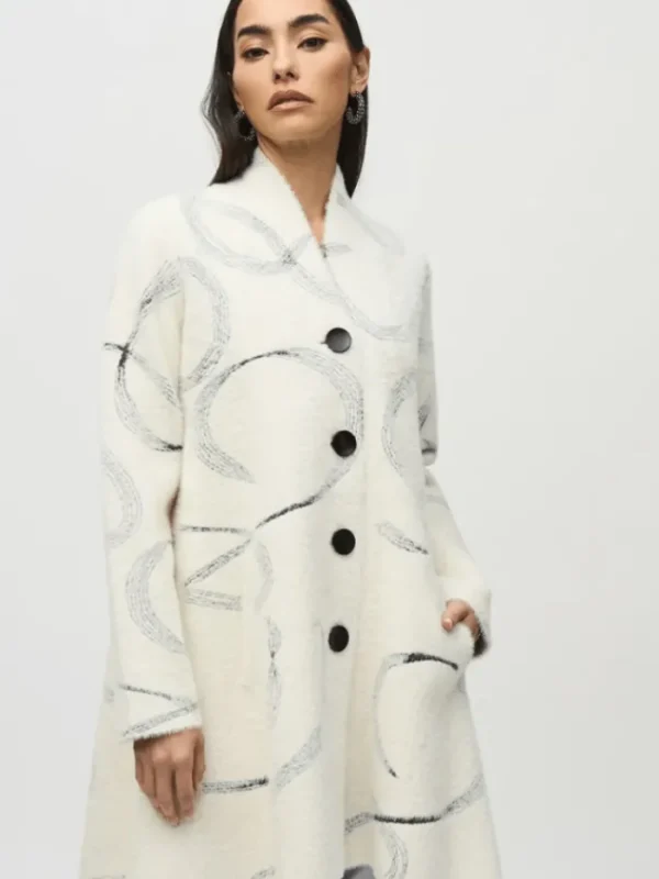 Joseph Ribkoff Coats And Jackets | Luxury Gifts^Women's Abstract Jacquard Sweater Coat 244930 Col 1846