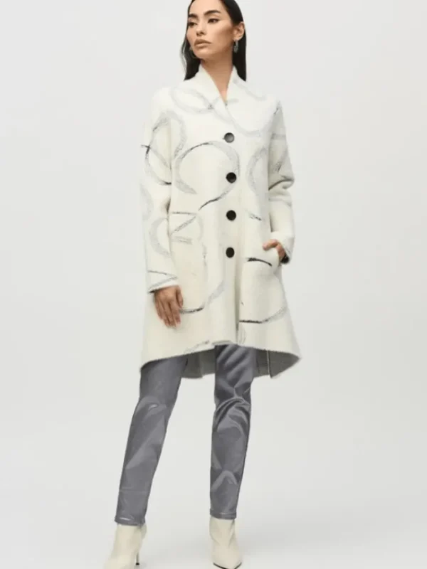 Joseph Ribkoff Coats And Jackets | Luxury Gifts^Women's Abstract Jacquard Sweater Coat 244930 Col 1846