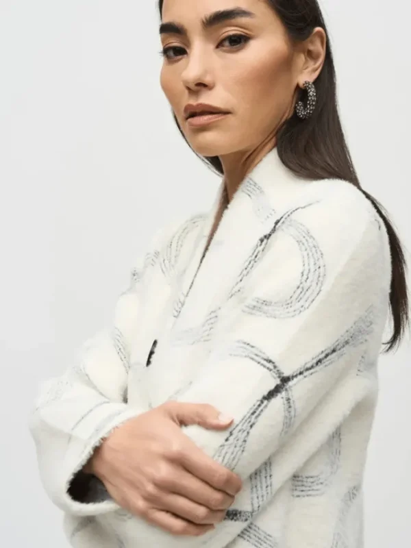 Joseph Ribkoff Coats And Jackets | Luxury Gifts^Women's Abstract Jacquard Sweater Coat 244930 Col 1846